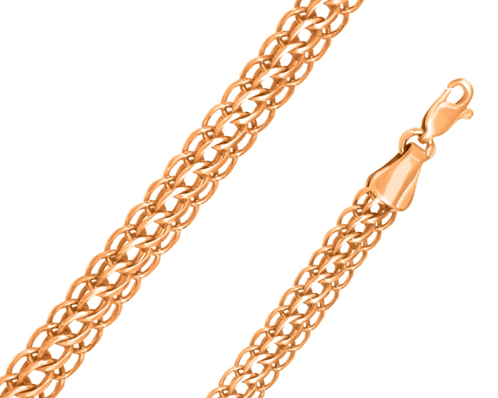 Ювелирное изделие - Браслет из красного золота плетение питон в магазине Best-Gold 125933