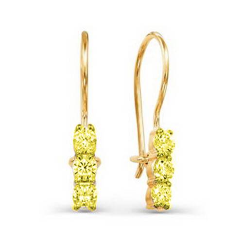 Ювелирное изделие - Серьги из красного золота с фианитами в магазине Best-Gold 072677