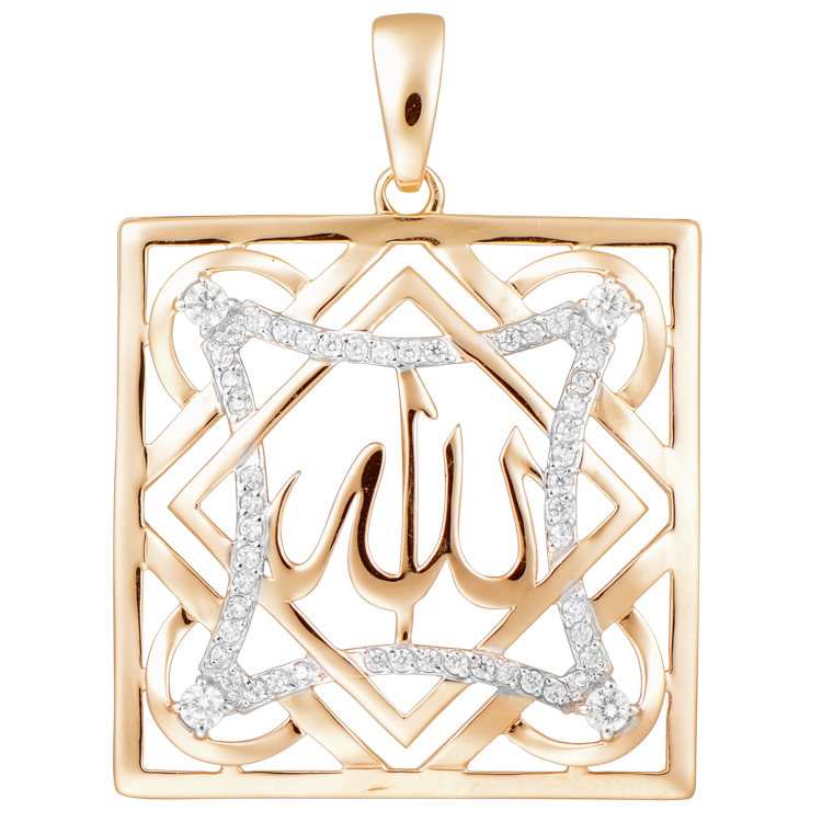 Подвеска из красного золота с фианитами Ювелирное изделие - Подвеска из красного золота с фианитами в магазине Best-Gold 096607