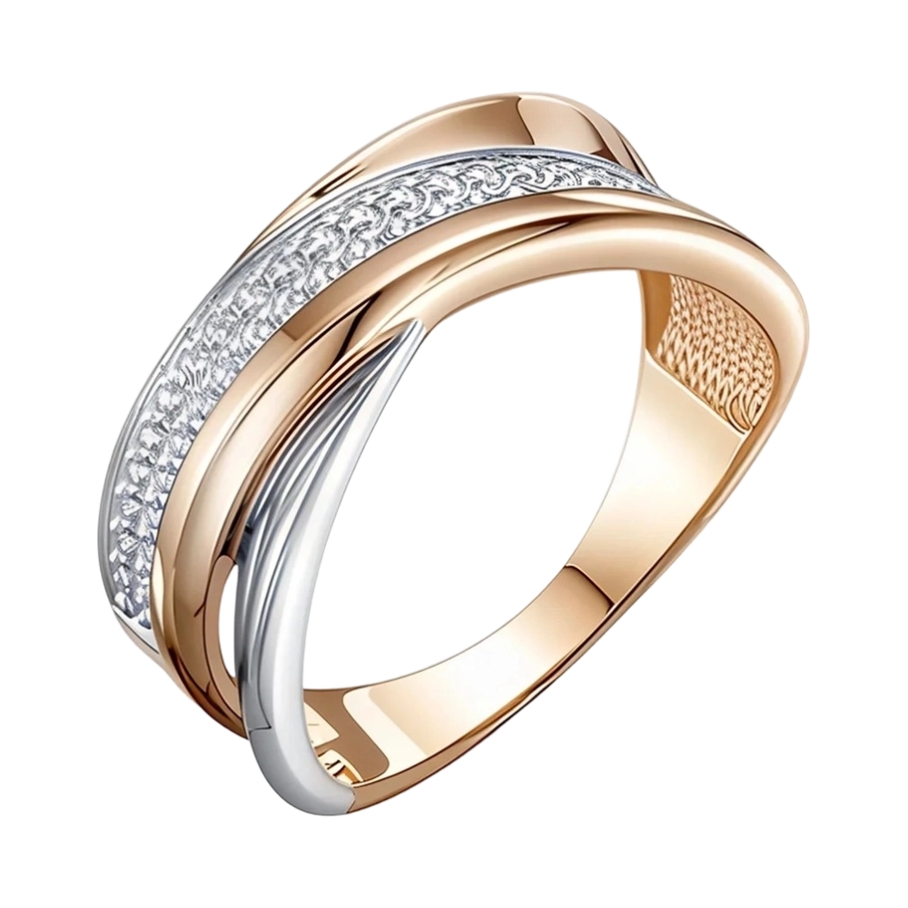 Кольцо из красного золота с фианитами Ювелирное изделие - Кольцо из красного золота с фианитами в магазине Best-Gold 152090