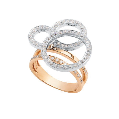 Кольцо из красного золота с фианитами Ювелирное изделие - Кольцо из красного золота с фианитами в магазине Best-Gold 062131