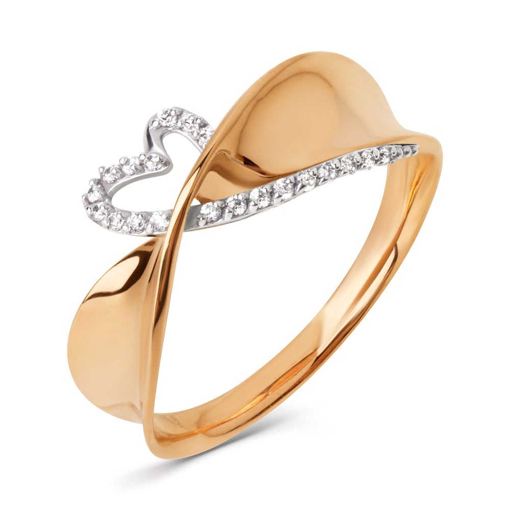 Кольцо из белого золота с фианитами Ювелирное изделие - Кольцо из белого золота с фианитами в магазине Best-Gold 129050