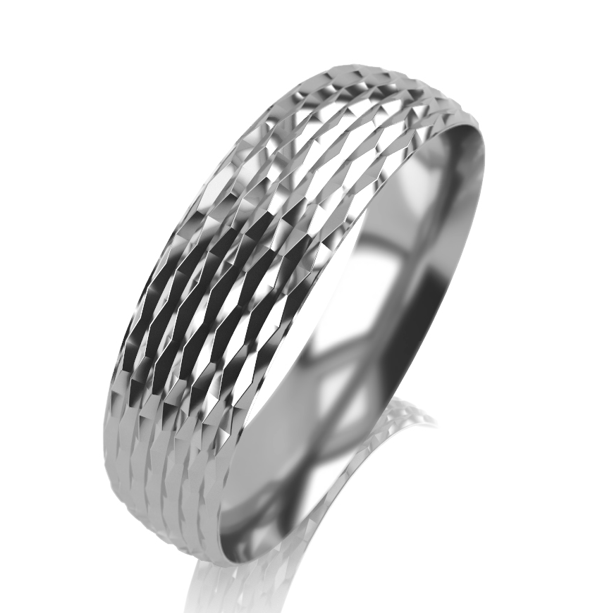 Ювелирное изделие - Обручальное кольцо из белого золота в магазине Best-Gold 034220