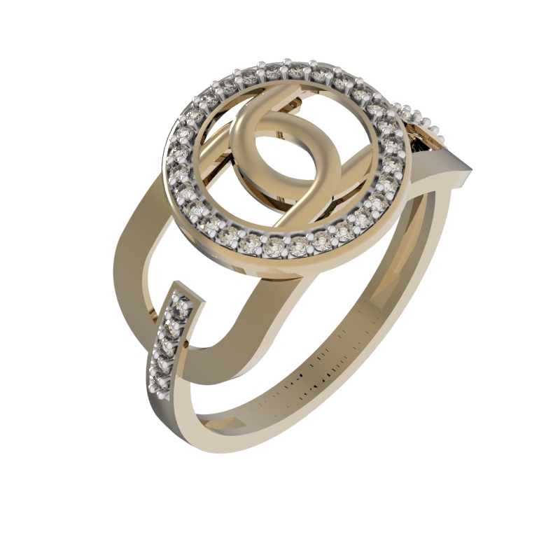 Кольцо из красного золота с фианитами Ювелирное изделие - Кольцо из красного золота с фианитами в магазине Best-Gold 140397