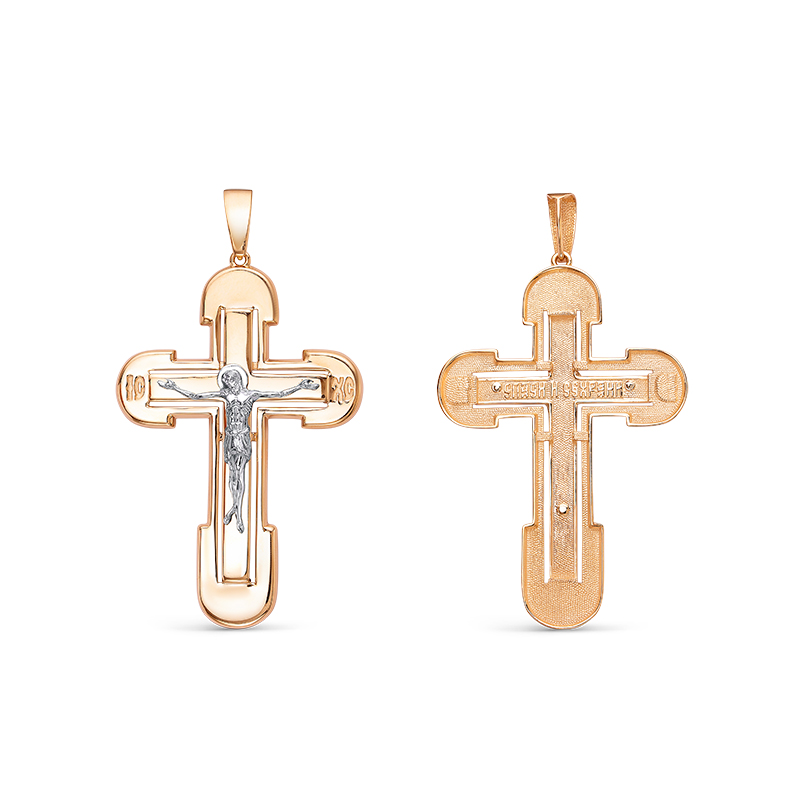 Крест из красного золота Ювелирное изделие - Крест из красного золота в магазине Best-Gold 072335