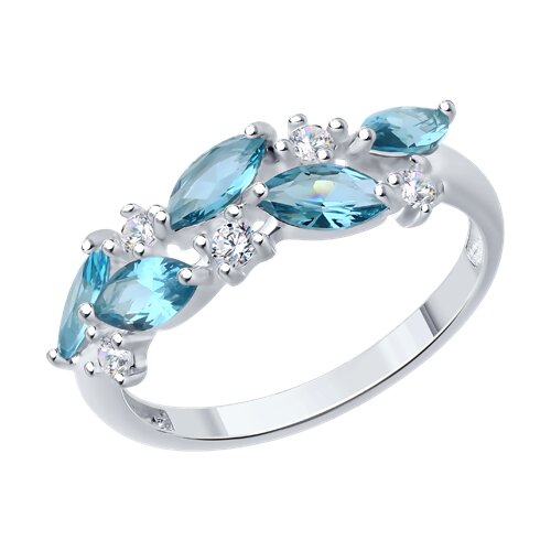 Кольцо из серебра с фианитами Ювелирное изделие - Кольцо из серебра с фианитами в магазине Best-Gold 152892