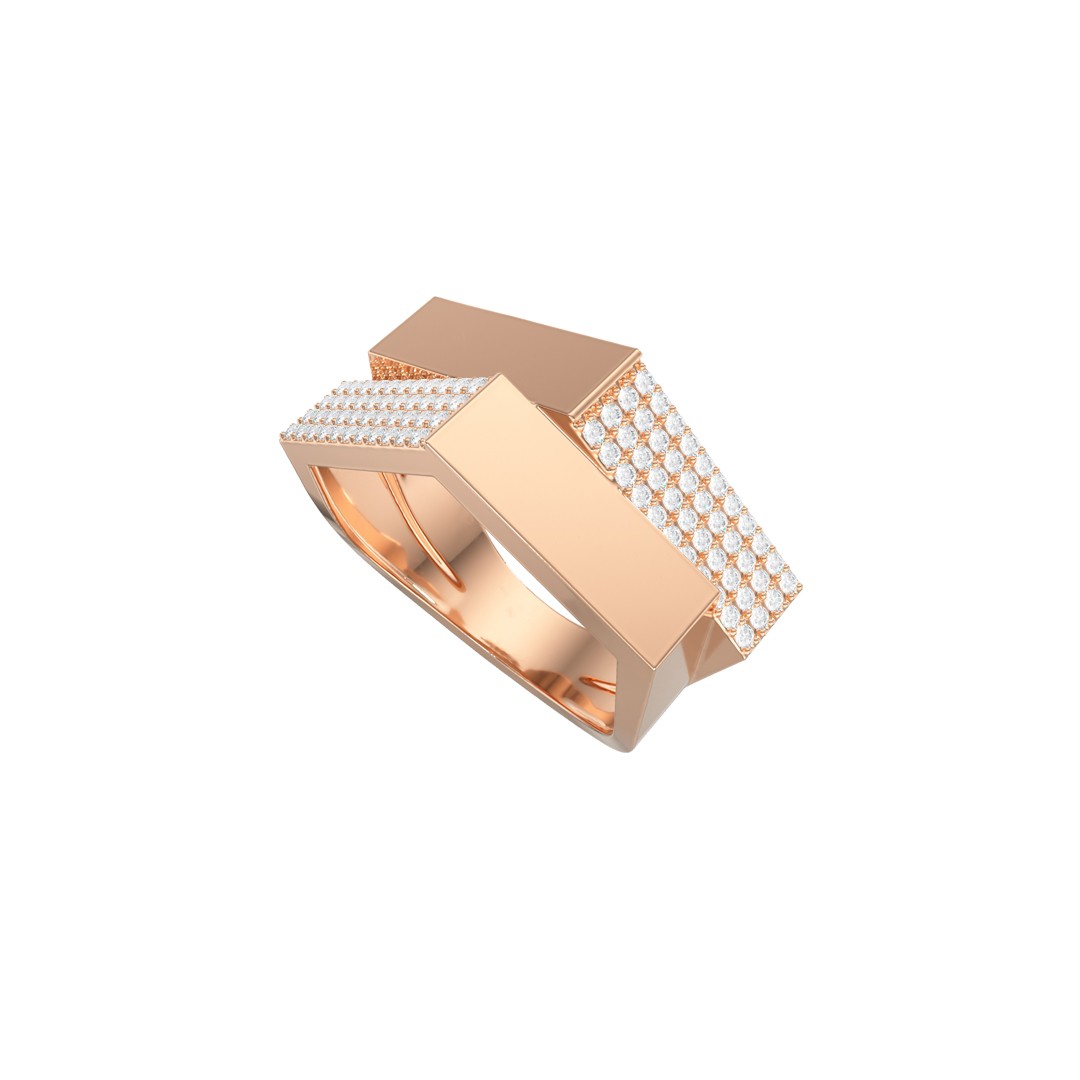 Ювелирное изделие - Кольцо из красного золота с фианитами в магазине Best-Gold 123481