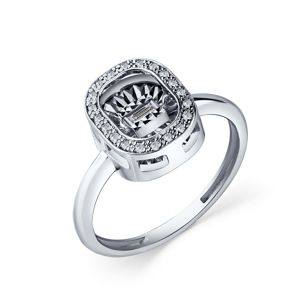 Кольцо из белого золота с бриллиантами Ювелирное изделие - Кольцо из белого золота с бриллиантами в магазине Best-Gold 146853