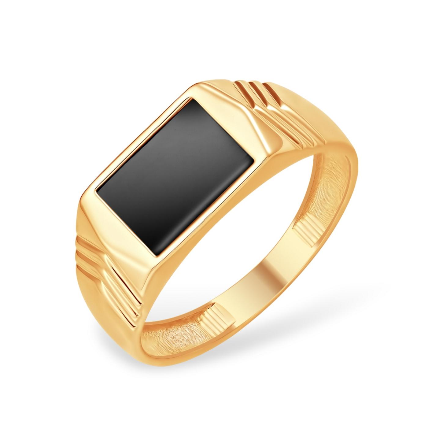 Печатка из красного золота с фианитом Ювелирное изделие - Печатка из красного золота с фианитом в магазине Best-Gold 147553