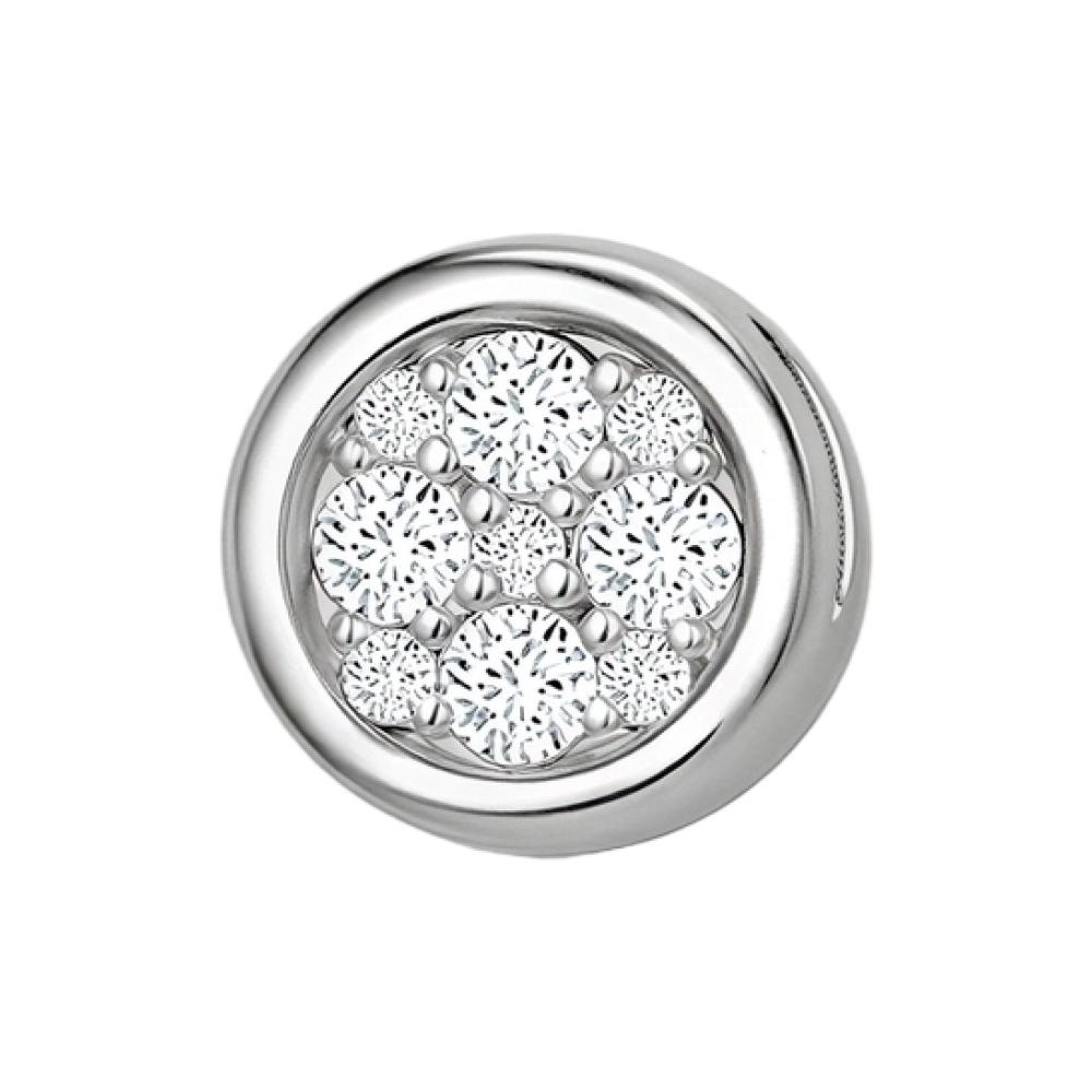 Ювелирное изделие - Подвеска из белого золота с бриллиантами в магазине Best-Gold 088150