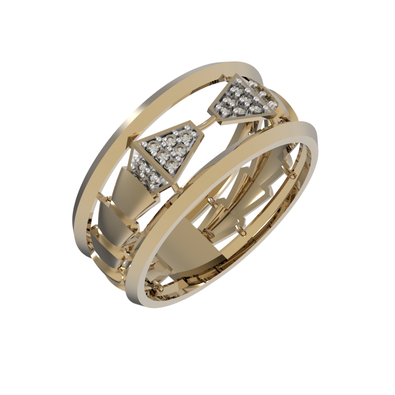 Кольцо из красного золота с фианитами Ювелирное изделие - Кольцо из красного золота с фианитами в магазине Best-Gold 145448