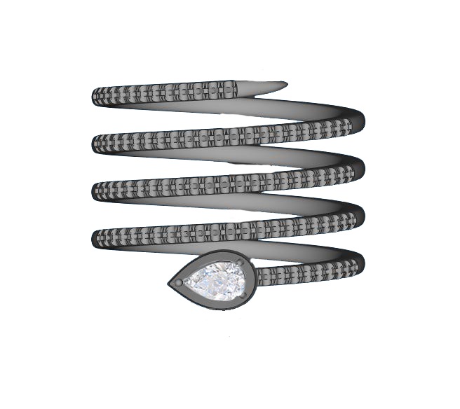 Ювелирное изделие - Кольцо из белого золота с бриллиантом в магазине Best-Gold 144070