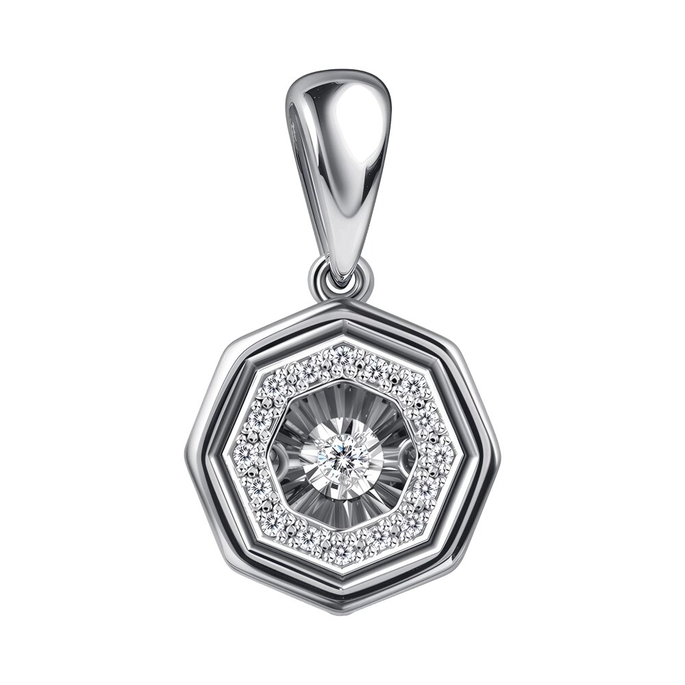 Подвеска из белого золота с бриллиантами Ювелирное изделие - Подвеска из белого золота с бриллиантами в магазине Best-Gold 156121