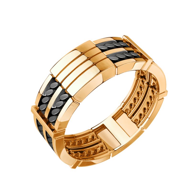 Кольцо из красного золота с фианитами Ювелирное изделие - Кольцо из красного золота с фианитами в магазине Best-Gold 146339