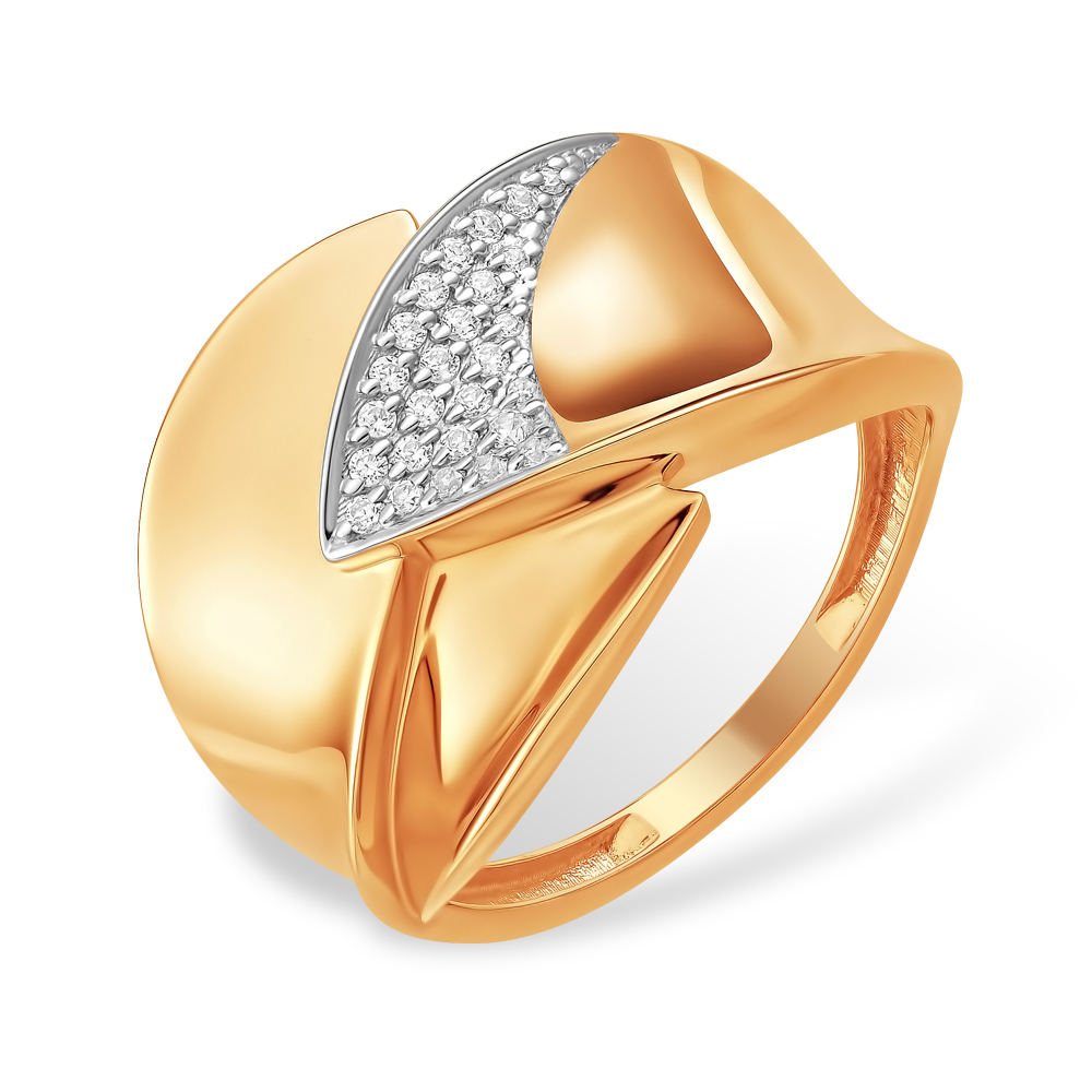 Кольцо из красного золота с фианитами Ювелирное изделие - Кольцо из красного золота с фианитами в магазине Best-Gold 141398