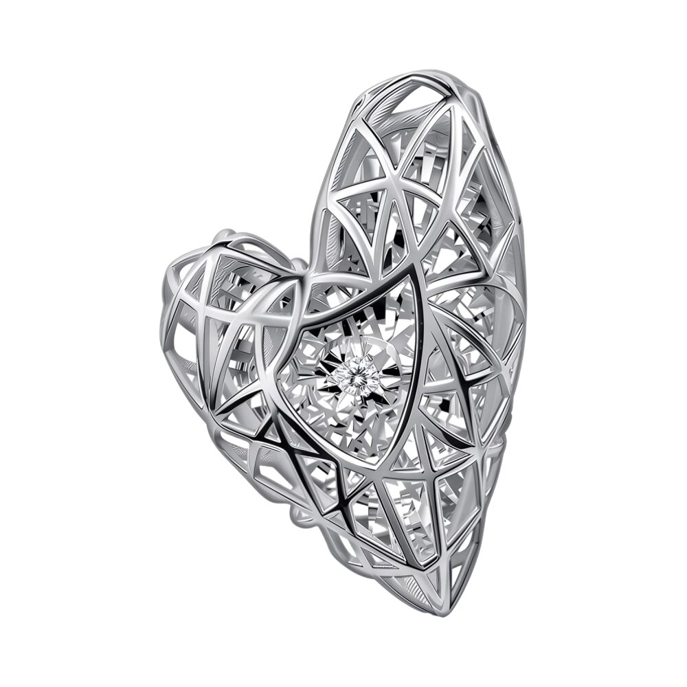 Ювелирное изделие - Подвеска из белого золота с бриллиантами в магазине Best-Gold 157291