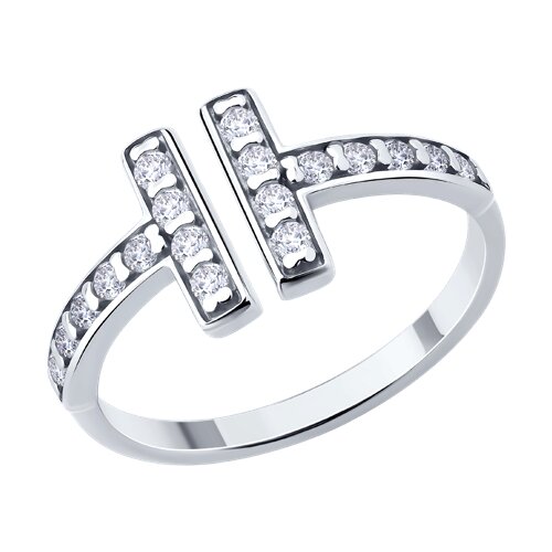 Ювелирное изделие - Кольцо из серебра с фианитами в магазине Best-Gold 152777