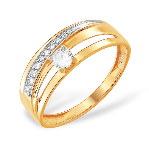 Ювелирное изделие - Кольцо из красного золота с фианитами в магазине Best-Gold 068599