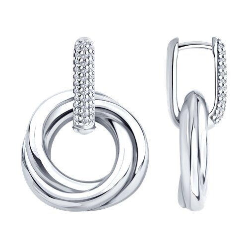 Серьги из серебра с фианитами Ювелирное изделие - Серьги из серебра с фианитами в магазине Best-Gold 151882