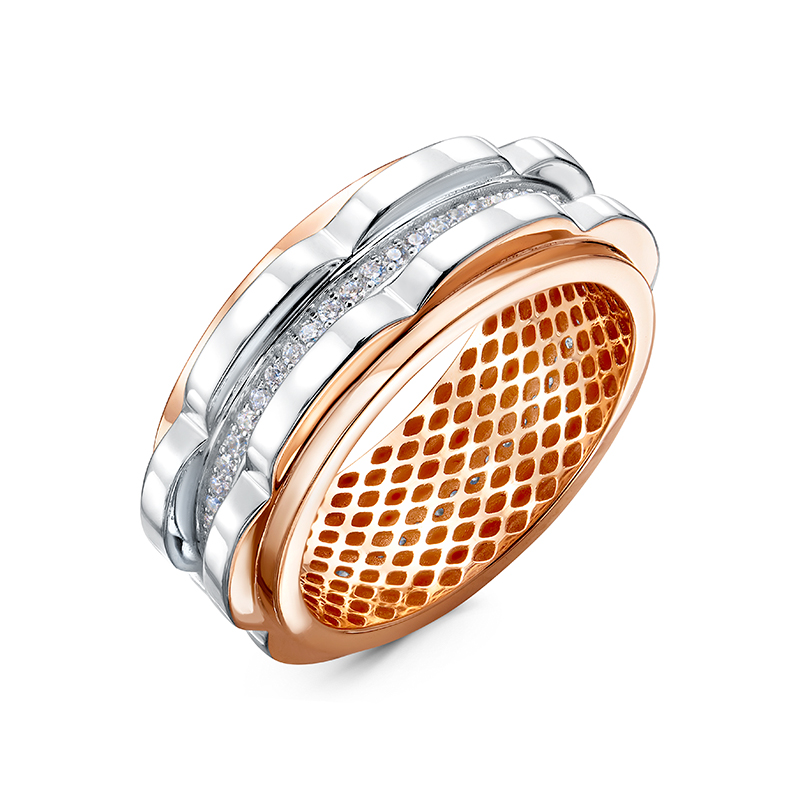 Кольцо из красного золота с фианитами Ювелирное изделие - Кольцо из красного золота с фианитами в магазине Best-Gold 156865