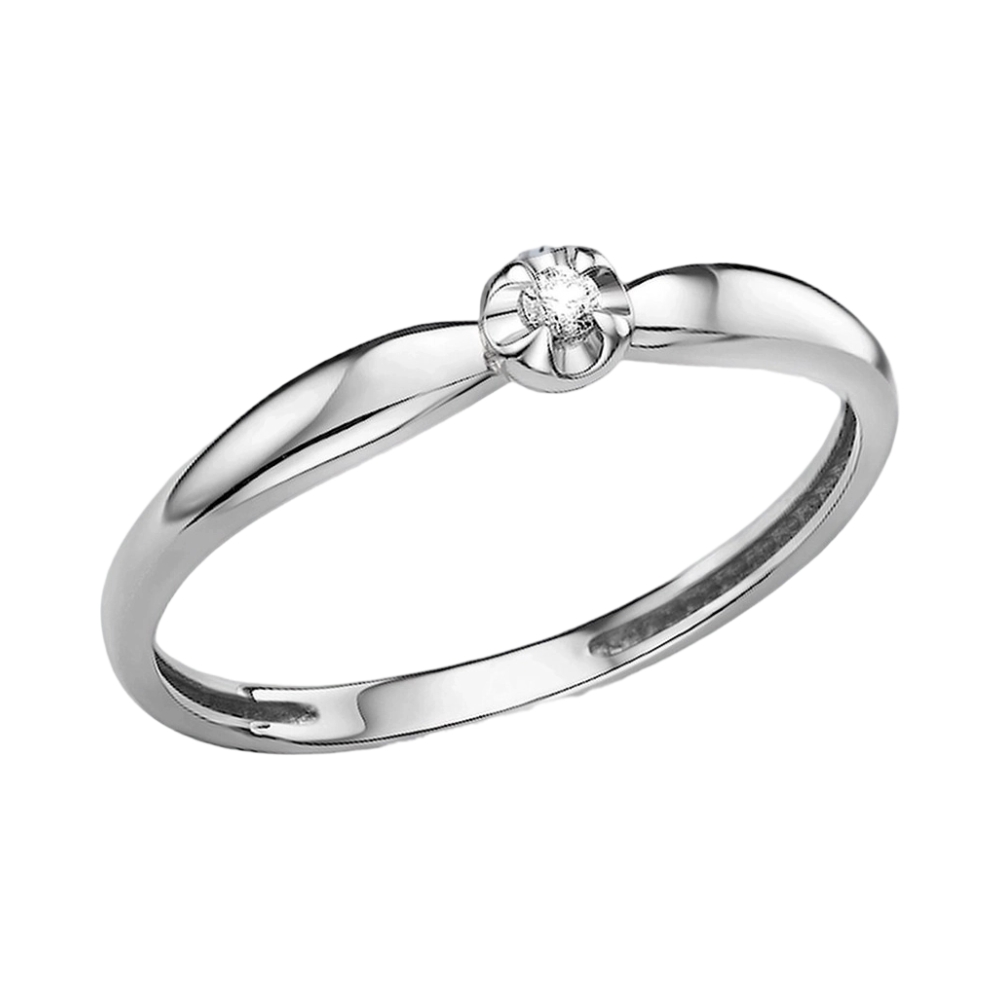 Кольцо помолвочное из белого золота с бриллиантами Ювелирное изделие - Кольцо помолвочное из белого золота с бриллиантами в магазине Best-Gold 144640