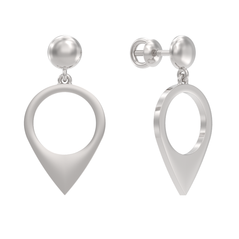 Серьги из серебра Ювелирное изделие - Серьги из серебра в магазине Best-Gold 095934