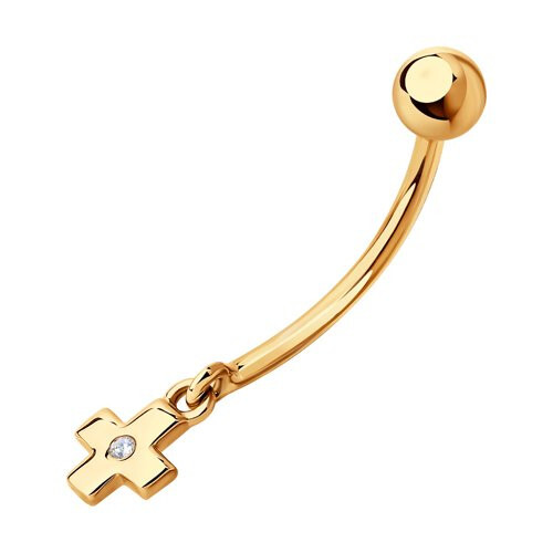 Пирсинг из красного золота с фианитами Ювелирное изделие - Пирсинг из красного золота с фианитами в магазине Best-Gold 093455