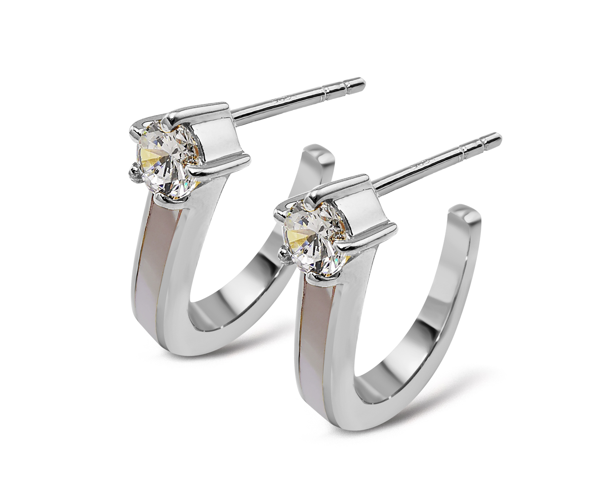 Серьги из серебра с топазом белым Ювелирное изделие - Серьги из серебра с топазом белым в магазине Best-Gold 149811