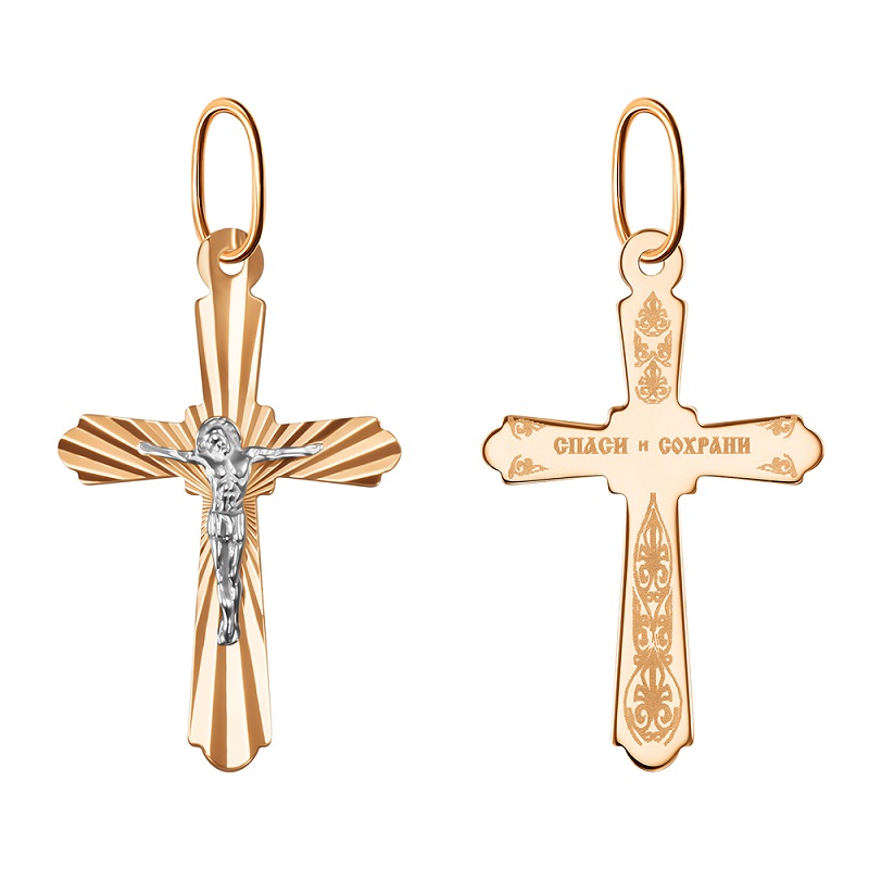 Крест из красного золота