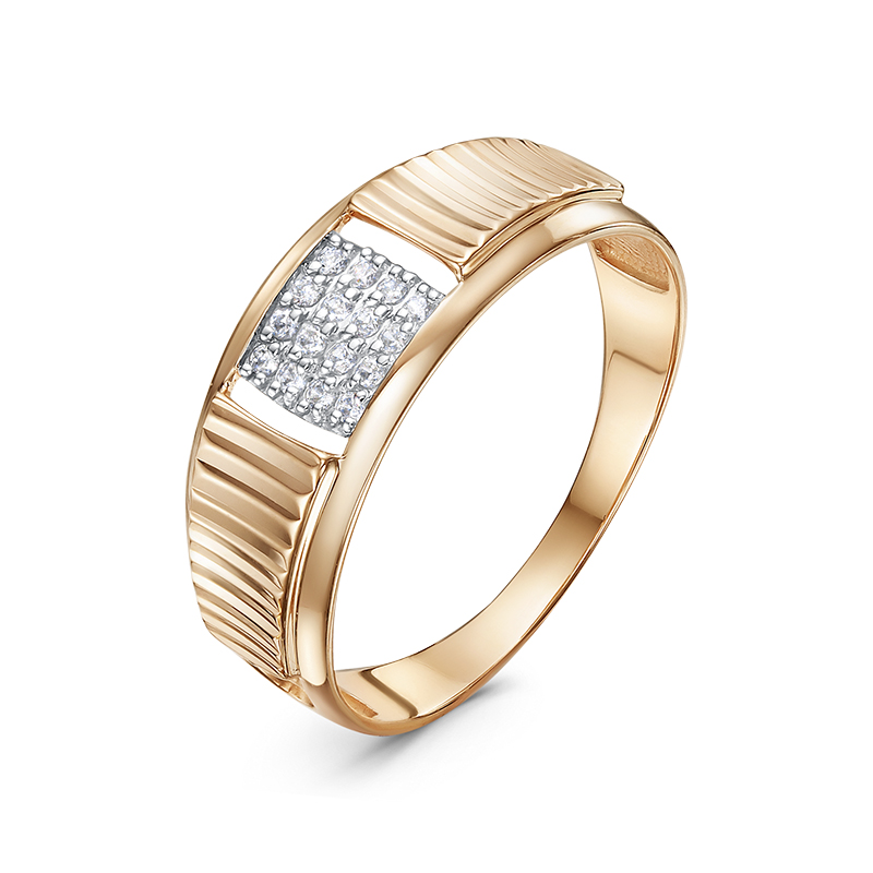 Кольцо из красного золота с фианитами Ювелирное изделие - Кольцо из красного золота с фианитами в магазине Best-Gold 142503