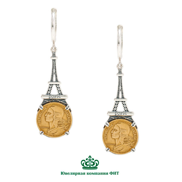 Ювелирное изделие - Серьги из серебра в магазине Best-Gold 156367