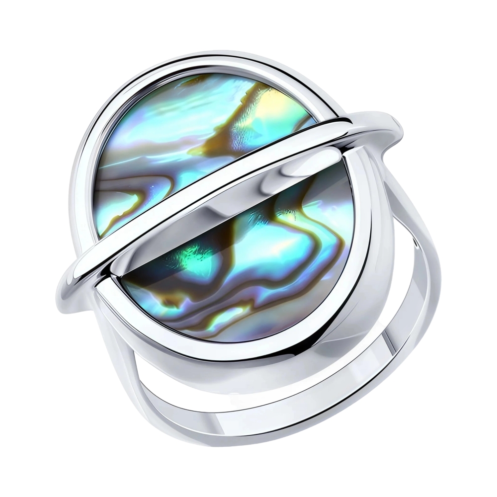 Кольцо из серебра с перламутром Ювелирное изделие - Кольцо из серебра с перламутром в магазине Best-Gold 152531