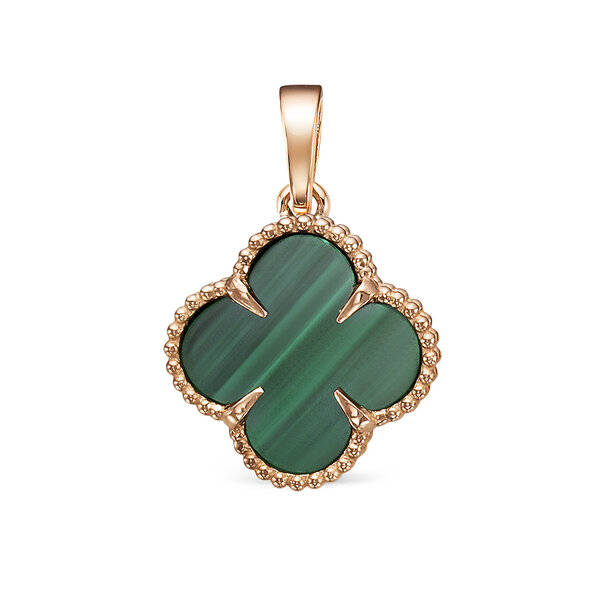 Ювелирное изделие - Подвеска из красного золота с малахитом в магазине Best-Gold 034901