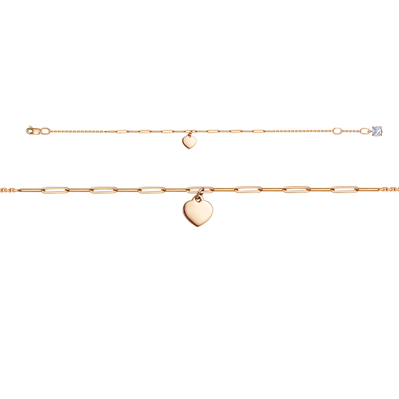 Браслет в красном золоте с фианитами Ювелирное изделие - Браслет в красном золоте с фианитами в магазине Best-Gold 149434