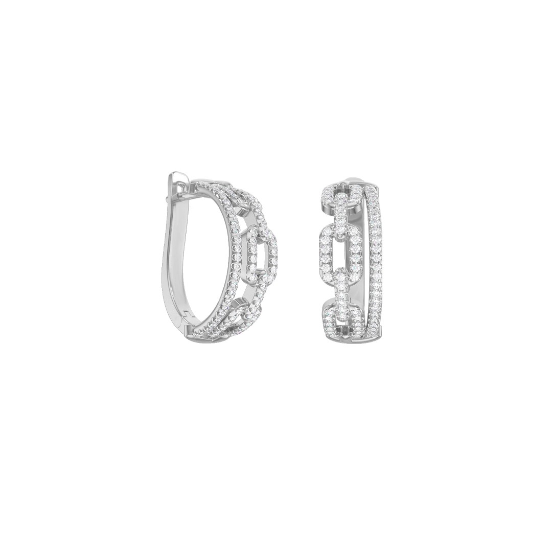 Серьги из серебра с фианитами Ювелирное изделие - Серьги из серебра с фианитами в магазине Best-Gold 096538