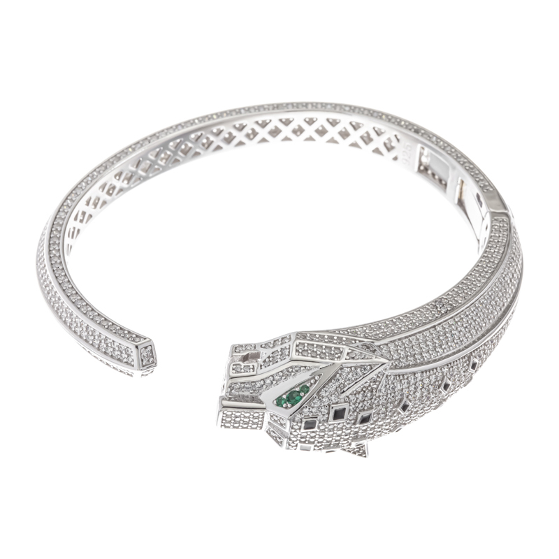 Браслет из серебра с цирконами