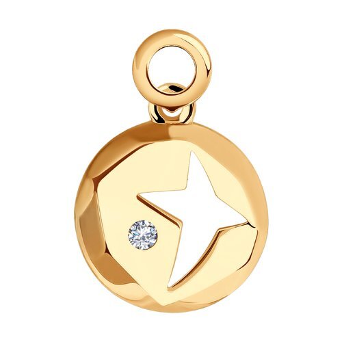 Ювелирное изделие - Подвеска из красного золота с фианитами в магазине Best-Gold 092368