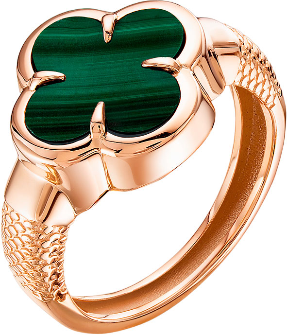 Ювелирное изделие - Кольцо в красном золоте с малахитом в магазине Best-Gold 144301