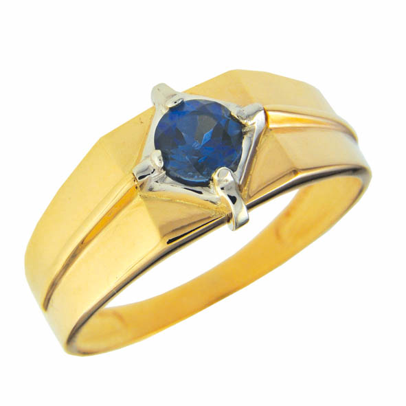 Печатка мужская из красного золота с сапфиром Ювелирное изделие - Печатка мужская из красного золота с сапфиром в магазине Best-Gold 116421