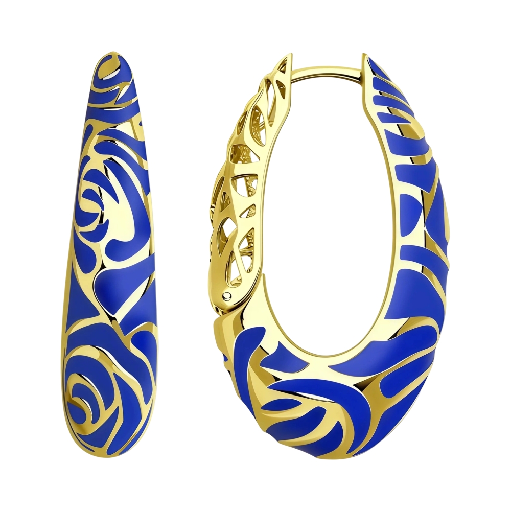 Ювелирное изделие - Серьги из серебра с эмалью в магазине Best-Gold 152734