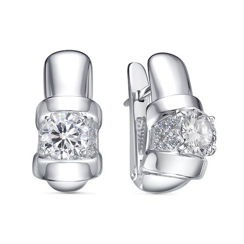 Серьги из серебра с фианитами Ювелирное изделие - Серьги из серебра с фианитами в магазине Best-Gold 033334