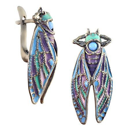 Ювелирное изделие - Серьги из серебра с жемчугом в магазине Best-Gold 040866