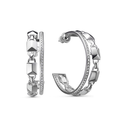 Серьги из серебра с фианитами Ювелирное изделие - Серьги из серебра с фианитами в магазине Best-Gold 102836