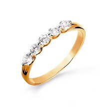 Ювелирное изделие - Кольцо из красного золота с фианитами в магазине Best-Gold 031674