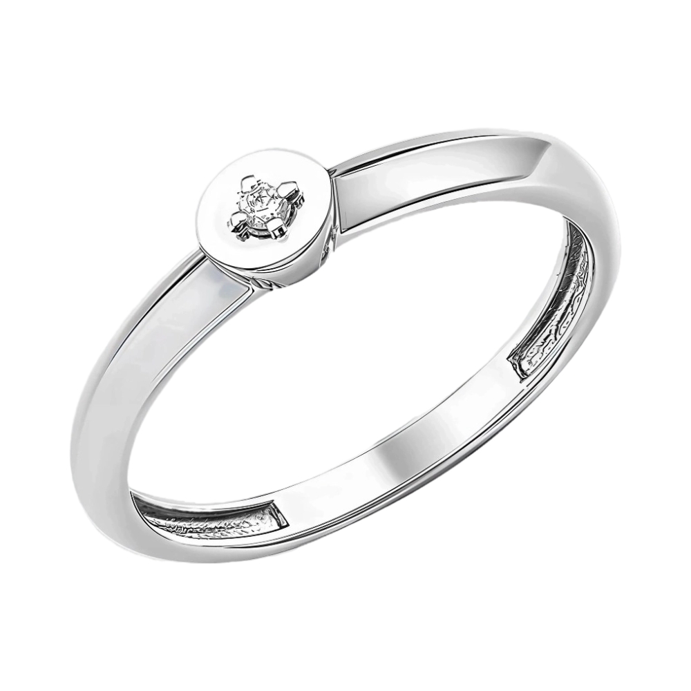 Кольцо из серебра с бриллиантом Ювелирное изделие - Кольцо из серебра с бриллиантом в магазине Best-Gold 153504