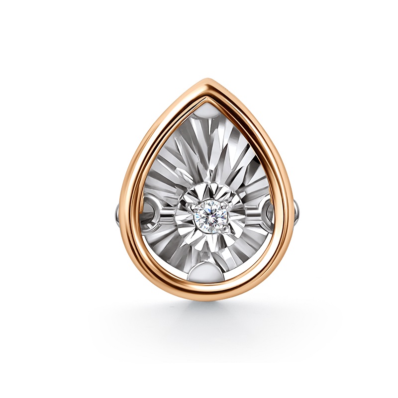 Ювелирное изделие - Подвеска из красного золота с бриллиантом в магазине Best-Gold 155069