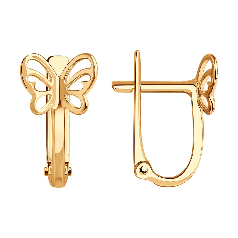 Серьги из красного золота Ювелирное изделие - Серьги из красного золота в магазине Best-Gold 124665