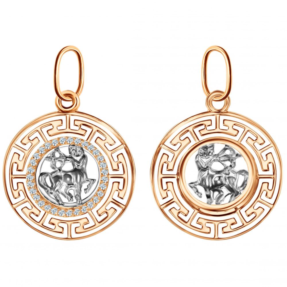 Подвеска из красного золота с фианитами Ювелирное изделие - Подвеска из красного золота с фианитами в магазине Best-Gold 123352