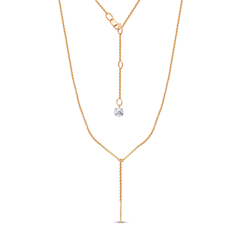 Колье из красного золота с фианитами Ювелирное изделие - Колье из красного золота с фианитами в магазине Best-Gold 124871