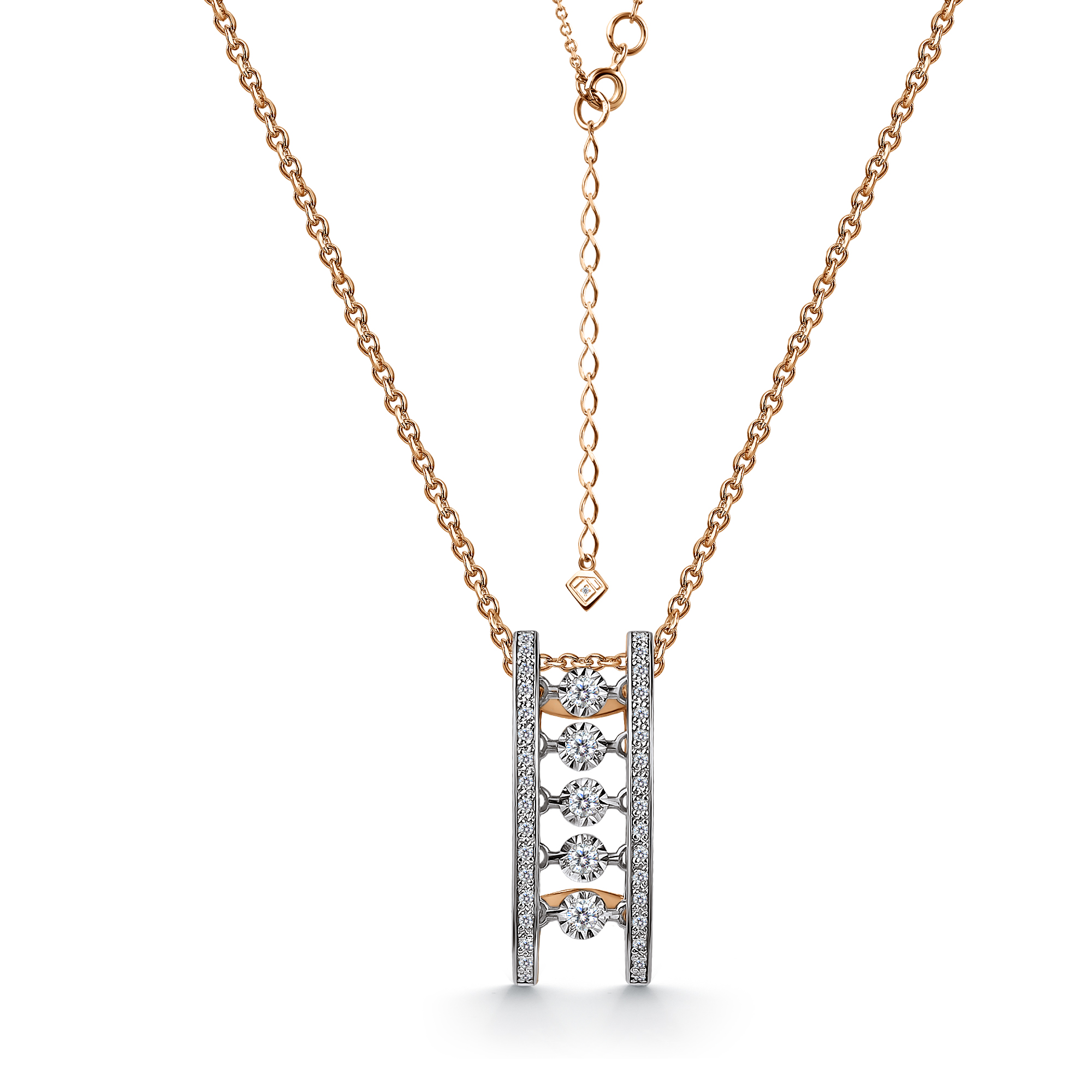 Колье из красного золота с бриллиантами Ювелирное изделие - Колье из красного золота с бриллиантами в магазине Best-Gold 151276